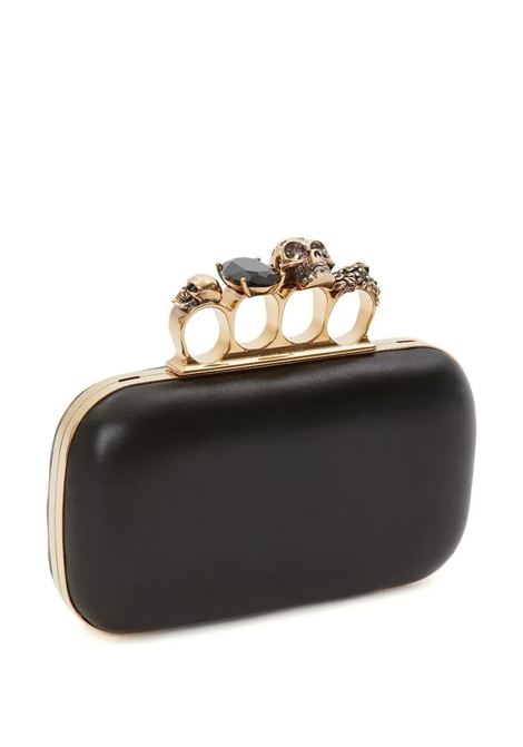 Clutch Knuckle Con Catena in Nero ALEXANDER MCQUEEN | 676256-1AAJD1000